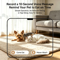 Pengumpan Hewan Peliharaan Otomatis Modern Pintar untuk Kucing dan Anjing, Makanan Basah/Kering, Timer, Layar LCD, Bertenaga Baterai, Penggunaan Dalam/Luar Ruangan