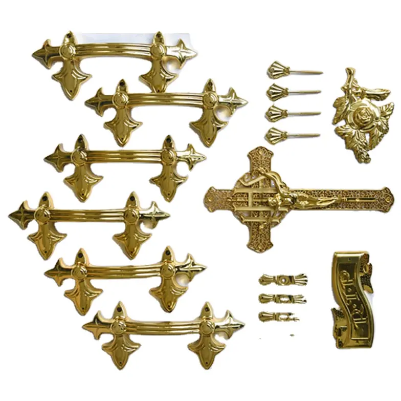 Роскошные Шкатулки и аксессуары похоронные поставщики ручки пластиковые золотые ручки набор шкатулок