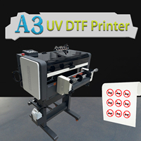 A3 UV Printer otomatis uv dtf printer icу tinta untuk plastik PVC kaca pakaian Logam Industri Pertanian