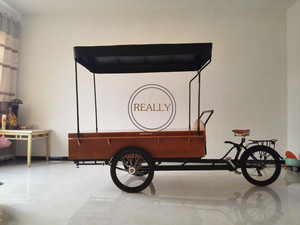 จักรยานขายกาแฟแบบย้อนยุครถขายอาหารรถเข็นขายกาแฟถนนเคลื่อนที่ได้ - Product Image 2