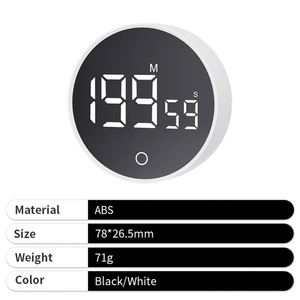 Multifunctional Silent Full-screen LED Display Rotating Kitchen <b>Timer</b> Desktop Study <b>Timer</b> - Product Image 3