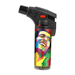 2025 nouveau Design Logo personnalisé Jet flamme créatif coupe-vent incliné torche briquet pour cigarette - Product Image 2