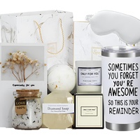 Coffret cadeau d'entreprise sur mesure Anji Newell, panier de bain spa avec boîte en cuir PU et logo personnalisé pour femmes, soins personnels et promotions