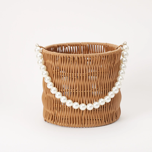 Wholesale Flower Storage Wicker <b>Basket</b> Wooden Slat Decorative Flower Arrangement <b>Basket</b> <b>Small</b> Flower <b>Basket</b> for Miscellaneous - Product Image 4