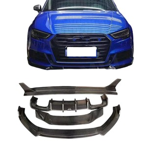Kit Carrozzeria di Fabbrica per Auto in Fibra di Carbonio con Labbro Anteriore, Diffusore, Spoiler e Minigonne Laterali per <span class=keywords><strong>Audi</strong></span> <span class=keywords><strong>A3</strong></span> 8V.5 S3 Berlina 2017 2018 2019 - Product Image 1