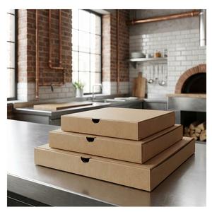 Boîte à pizza en carton ondulé de qualité supérieure, résistante à la graisse et aux fuites, emballage alimentaire pour les restaurants, les franchise et l'usage commercial - Product Image 5