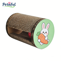 Griffoir pour chat moderne en carton écologique, design créatif en forme de cylindre, avec boule à clochette et conception durable