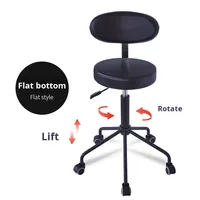 Tabouret pivotant réglable moderne Mason avec roulettes, cadre en métal, selle, chaise de bar mobile pour salon