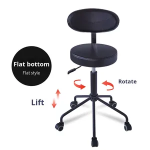 Tabouret pivotant réglable moderne Mason avec roulettes, cadre en métal, selle, <span class=keywords><strong>chaise</strong></span> <span class=keywords><strong>de</strong></span> <span class=keywords><strong>bar</strong></span> mobile pour salon - Product Image 2