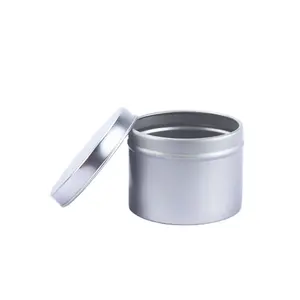 In Voorraad Lege Aluminium Jar Metal Tin Kan Ronde Snoep Blikken Cosmetische Kaars Verpakking Ronde Aluminium Containers Snap Deksel tin