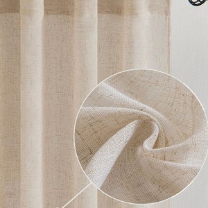 <span class=keywords><strong>Tende</strong></span> in Lino Poliestere Beige Sostenibili DaiRui, <span class=keywords><strong>Moderne</strong></span> e Semplici, Traspiranti, per Camera da Letto e Soggiorno - Product Image 3