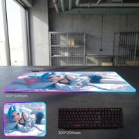 Tapis de souris gaming design animé, base antidérapante en caoutchouc naturel, 900x400mm carré, 3mm d'épaisseur, pour usage bureautique, taille personnalisable en stock