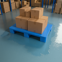 Palette en plastique HDPE de haute qualité HANG NENG, style européen, simple face, entrée 4 directions, charge dynamique de 100 kg, poids de 0,999 kg pour entrepôt