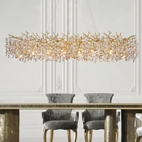 Lustre en aluminium au prix d'usine, lampe suspendue pour hôtel, hall d'accueil, restaurant, salle de banquet, couloir, lustre moderne en cristal LED