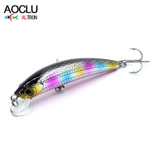 AOCLU Slim Body smoking Minnow 50mm 2.6g picchiata bassa 0.4m Deep Hard Bait Wobbler Jerk con gancio VMC - Product Image 5