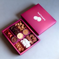 Boîte d'emballage personnalisée de luxe en carton magnétique pour baklava, fruits secs, dattes, chocolat, cadeau du Ramadan, cadeau de l'Aïd