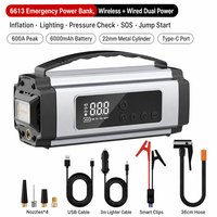 Démarreur de batterie portable robuste et compresseur d'air combinés, gonfleur intelligent sans fil pour SUV/voiture – Prix usine