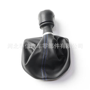 Poignée de levier de vitesse de voiture en cuir, ligne bleue, 5 ou 6 vitesses, Volkswagen T6, ergonomique - Product Image 5