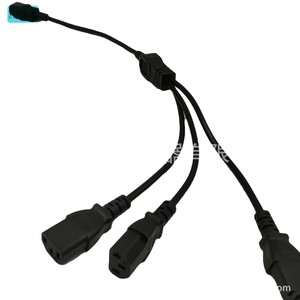 C20 Extension Cord C14 <b>Splitter</b> Power <b>Cable</b> For Computer PVC Convenient 1 To 2 Connector Plug Line - Product Image 5