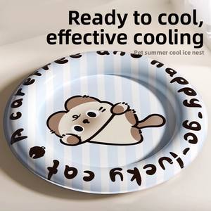 แผ่นทำความเย็นสำหรับสัตว์เ<span class=keywords><strong>ล</strong></span>ี้ยงสุดหรูที่นอนแมวทรงกลมแ<span class=keywords><strong>ล</strong></span>ะฤดูร้อนเสื่อนอนแมวพร้อม<span class=keywords><strong>ล</strong></span>วด<span class=keywords><strong>ล</strong></span>ายสัตว์วัสดุ<span class=keywords><strong>ผ้า</strong></span>สำหรับแมวและสุนัข - Product Image 2