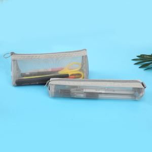 New Design <b>Mini</b> Nylon Mesh Zipper Pouch Pencil Case Durable Transparent Stationery Document <b>Bag</b> for Student - Product Image 2