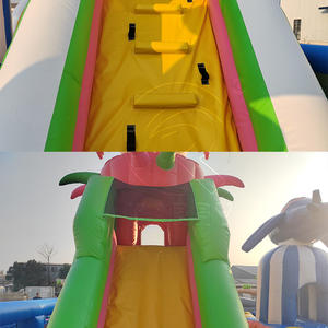 Toboggan gonflable double commercial, château gonflable géant, aire de jeux, parc d'attractions, matériau PVC, capacité de 300 à 500 kg - Product Image 4