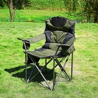 Ice Box Fauteuil Pliant 600D Oxford Tissu Matelassé Doux Coussin Chaise pour Plage Pêche Camping