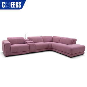 MANWAH CHEERS Nuovo Stile Divano in Tessuto a 5 Posti di Alta Qualità con Rivestimento <span class=keywords><strong>Rosa</strong></span> per Soggiorno - Product Image 1