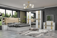 Ensembles de Meubles de Chambre à Coucher de Luxe : Lit King Size en Bois, Lits Queen Size, Armoire, Commode