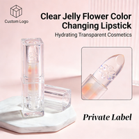 Baume à lèvres transparent hydratant effet gelée, changeant de couleur, marque privée, cosmétiques transparents, logo personnalisé, mode magique