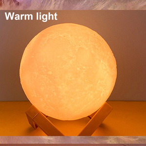 Luces De Luna 3D JAIYI, luces de modelado de Luna LED controladas por sensor táctil recargable para decoración de dormitorio - Product Image 1