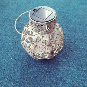 Solar Lantern Led Iron Art Hanging Outdoor Garden Light Decor With Solar Panel And <b>Battery</b> Included - Product Image 3