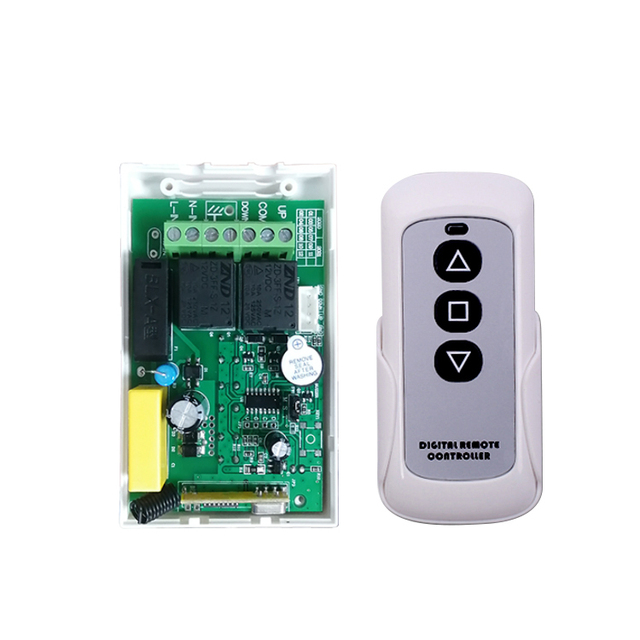 AC 220V Wireless Receiver Transmitter Tubular Motor Remote Control Switch for Projector Electronic Curtain