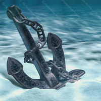 Ancre Delta Flipper en acier moulé galvanisé à chaud à haute résistance, capacité de 50 kg à 5000 kg, avec certification marine CCS ABS