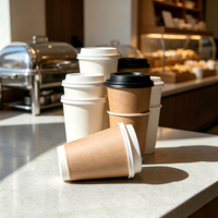 Gobelets isothermes à double paroi pour café latte, cappuccino, boissons chaudes, gobelets en papier jetables, logo personnalisé