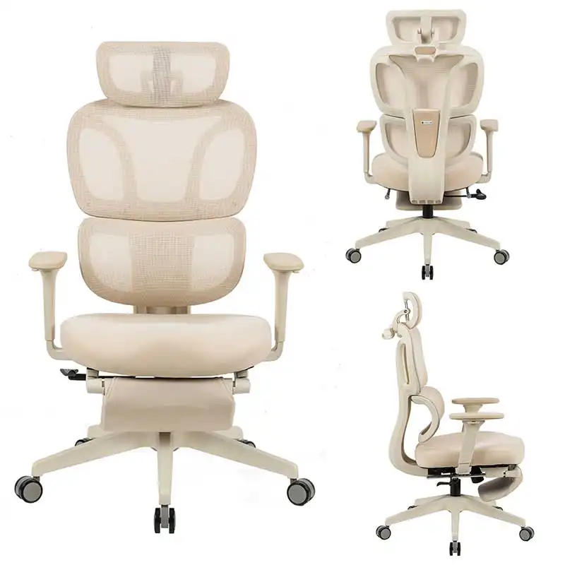 Meubles de bureau réglables de luxe soutien lombaire chaise de bureau ergonomique de direction pivotante en maille