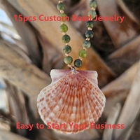 Collar con Colgante de Piedras Preciosas Anudadas, Hecho a Mano, Estilo Boho, Joyería de Playa, Piedra Natural para Mujer, Venta al Por Mayor