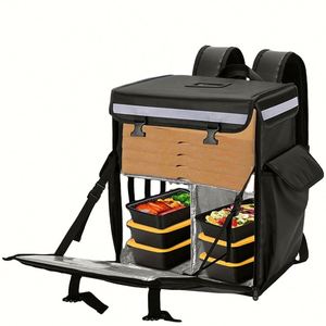 Eiomrpsible Therwall Socket <b>Backpack</b> Food Custom Brand Aluminium Foil Food Delivery Bag PVC Tarpaulin Mobile Beverage <b>Backpacks</b> - Product Image 1