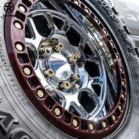Jantes en alliage forgées sur mesure DW, polies argentées, multi-rayons, True Beadlock, 17, 18, 19 pouces, compatibles avec Toyota Tacoma Hilux 4x4, camion tout-terrain