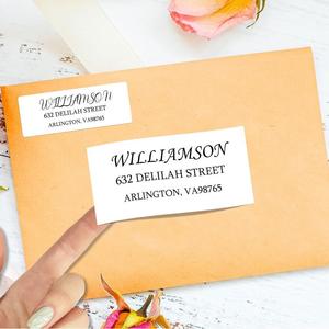 Autocollants d'<span class=keywords><strong>adresse</strong></span> pour invités de mariage personnalisés, imperméables, avec forme personnalisable pour utilisation en exposition - Product Image 1