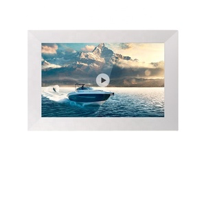 Marco de Fotos Digital de Madera de 10.1 Pulgadas con WiFi, Reproducción de Video, MP3, 16GB de Almacenamiento en la Nube, Diseño Delgado, Venta al Por Mayor, Nuevo <span class=keywords><strong>2022</strong></span> - Product Image 1