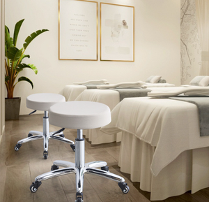 Sillas de Barbero Modernas de Cuero Sintético, Taburetes de Bar, Sillas de Mostrador Giratorias con Altura Ajustable, Bancos para Caja Registradora, Recepción - Product Image 6