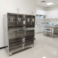Adjustable Temperature Veterinary Stainless Steel Heated Cage for Animal Hospitals Portable Herta Brand