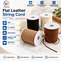 Cordon plat en similicuir, ruban en suède, ficelle en cuir pour la fabrication de bijoux, bracelets, colliers, lacets de chaussures, bottes, artisanat, vente en gros, OEM