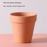 Pot de fleurs en terre cuite rouge sur mesure pour cactus, succulentes et plantes de pépinière