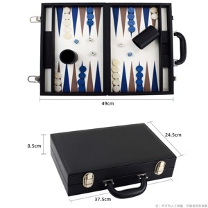 Chuyên nghiệp handmade xách tay PU da <span class=keywords><strong>backgammon</strong></span> thiết lập sang trọng cho hội đồng quản trị trò chơi melamine miếng - Product Image 5