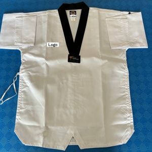 Uniforme <span class=keywords><strong>de</strong></span> Taekwondo <span class=keywords><strong>de</strong></span> Grado Competitivo, Tela Acanalada, Dobok, Bordado Personalizado con Marca, Servicio OEM para Clubes <span class=keywords><strong>de</strong></span> <span class=keywords><strong>Artes</strong></span> <span class=keywords><strong>Marciales</strong></span> - Product Image 3
