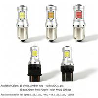 Ampoule LED automobile CANBUS 1157 BAY15D P21/5W 12V 24V 9-50V 8W 600mA 60 SMD 5 LED latérales avec lentille supérieure, rouge et blanc, pour feux stop et feux arrière