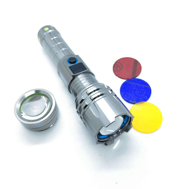 Factory Direct Price Type-C Rechargeable Zoomable LED Flashlight  High-Brightness Outdoor Torch