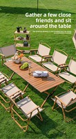 Table pliante d'extérieur en alliage d'aluminium, pliable, légère, pour pique-nique, plage, barbecue, jardin